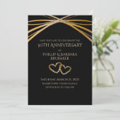 Invitation Elegant Arch Golden 50th Anniversaire Save the Dat (Debout devant)