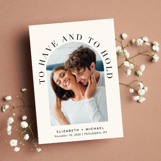 Invitation Elegant Arch Photo Mariage