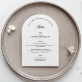 Invitation Elegant Arch Wedding Menu Card