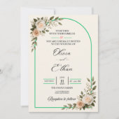 Invitation Élégant Arche de verdure florale de mariage (Devant)