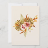 Invitation Élégant Arché Or Bohème séché Mariage Fleur séché (Dos)