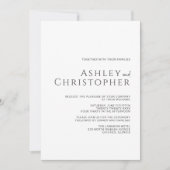 Invitation Élégant ardoise foncée Mariage moderne (Devant)