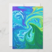 Invitation Élégant Art Abstrait moderne Mariage artistique mo (Dos)