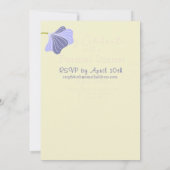 Invitation Elegant Art Deco Floral Lavender 80th Birthday (Dos)