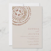 Invitation Élégant Art Déco Tropical Mariage à l'aquarelle (Devant)