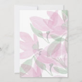 Invitation Élégant Art Fleur sauvage d'aquarelle romantique (Dos)