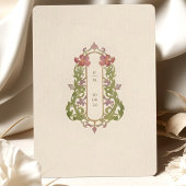 Invitation Élégant Art Nouveau Iris Floral Mariage