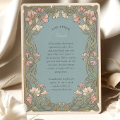 Invitation Elegant Art Nouveau Pinnk Lily Wedding