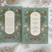 Invitation Elegant Art Nouveau Pinnk Lily Wedding