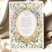 Invitation Elegant Art Nouveau Spring Floral Gold Wedding