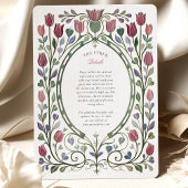 Invitation Elegant Art Nouveau Tulip Floral Wedding