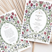 Invitation Elegant Art Nouveau Tulip Floral Wedding