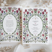 Invitation Elegant Art Nouveau Tulip Floral Wedding