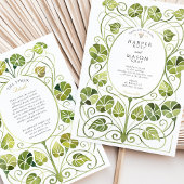 Invitation Elégant Art Nouveau Verdure Mariage de Foliage