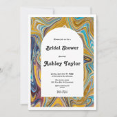 Invitation Élégant Artiste Abstrait Fête des mariées moderne (Devant)