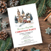 Invitation Elegant artistic holiday scene Christmas invites