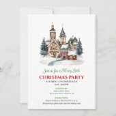 Invitation Elegant artistic holiday scene Christmas invites (Devant)