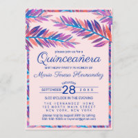 Elégant Artsy Feuilles tropicaux Acrylique Quincea