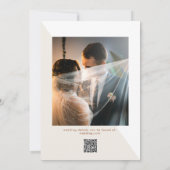 Invitation Élégant Automne 2couleur Floral QR Code Mariage ph (Dos)