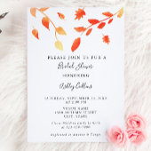 Invitation Elégant automne automne aquarelle feuillage Feuill