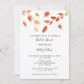 Invitation Elégant automne automne aquarelle feuillage Feuill (Devant)