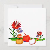 Invitation Élégant automne automne Citrouille Floral Thanksgi (Dos)