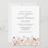 Invitation Élégant automne automne Fleur sauvage Floral Maria (Devant)