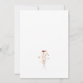 Invitation Élégant automne automne Fleur sauvage Floral Maria (Dos)