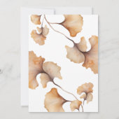 Invitation Élégant automne brûlé Orange Floral Mariage (Dos)