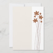 Invitation Elégant Automne Deux Couleurs Côté Floral Invitati (Dos)