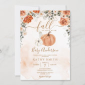 Invitation Élégant automne floral chute en amour Baby shower (Devant)