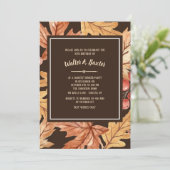 Invitation Élégant automne laisse l'invitation (Debout devant)