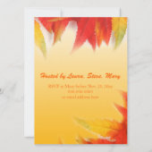 Invitation Élégant automne lire feuille fête d'action de grâc (Dos)