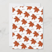 Invitation Élégant automne Orange Feuilles automne 60e annive (Dos)