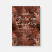 Invitation Élégant automne quitte Thanksgiving Dîner fête