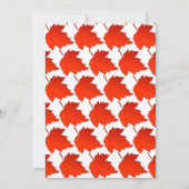 Invitation Élégant automne rouge Feuilles Boho automne Mariag (Dos)