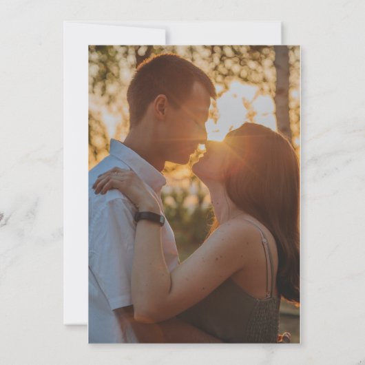 Invitation Élégant Automne ton Terre Terracotta Mariage (Dos)