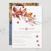 Invitation Élégant Automne ton Terre Terracotta Mariage (Devant / Derrière)