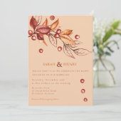 Invitation Élégant Automne ton Terre Terracotta Mariage (Debout devant)