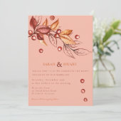 Invitation Élégant Automne ton Terre Terracotta Mariage (Debout devant)