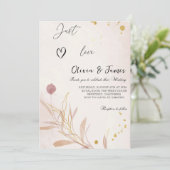Invitation Elegant Autumn Botanical Luxury Wedding Party (Debout devant)