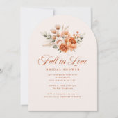 Invitation Elegant Autumn Fall In Love Bridal Shower (Devant)