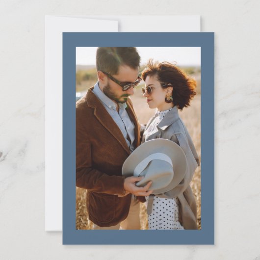 Invitation Elégant Autumnal Floral arch mariage 1 photo (Dos)