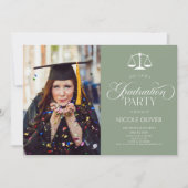 Invitation Élégant avocat Échelle personnalisée Diplôme d'ima (Devant)