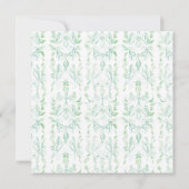 Invitation Elégant Baby shower Aquarelle Bleu Fleurs (Dos)