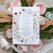 Invitation Elégant Baby shower aquarelle Floral Couples