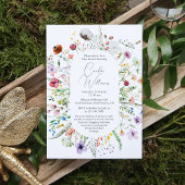 Invitation Elégant Baby shower aquarelle Floral Couples