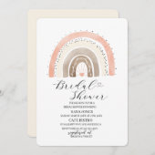 Invitation Elégant Baby shower arc-en-ciel aquarelle (Devant / Derrière)
