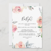 Invitation Élégant Baby shower Bébé rose-bleu (Devant)