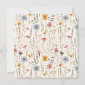 Invitation Elégant Baby shower beige de lapin floral (Dos)